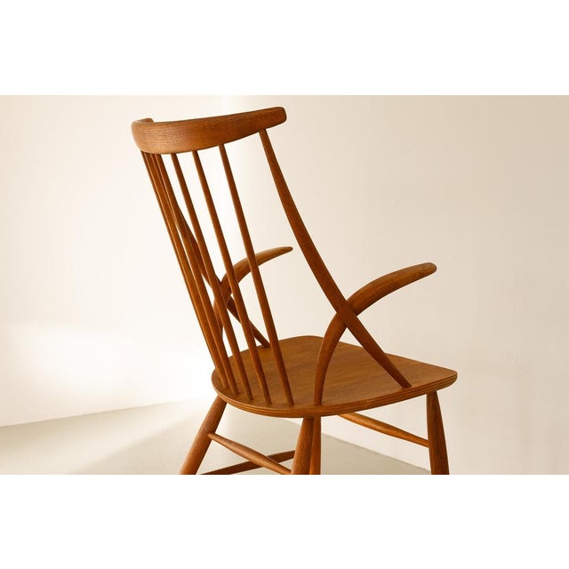 Wood Danish Modern IW2 Armchair in Oak by Niels Eilersen for Illum Wikkelsø, 1960s For Sale - Image 7 of 18