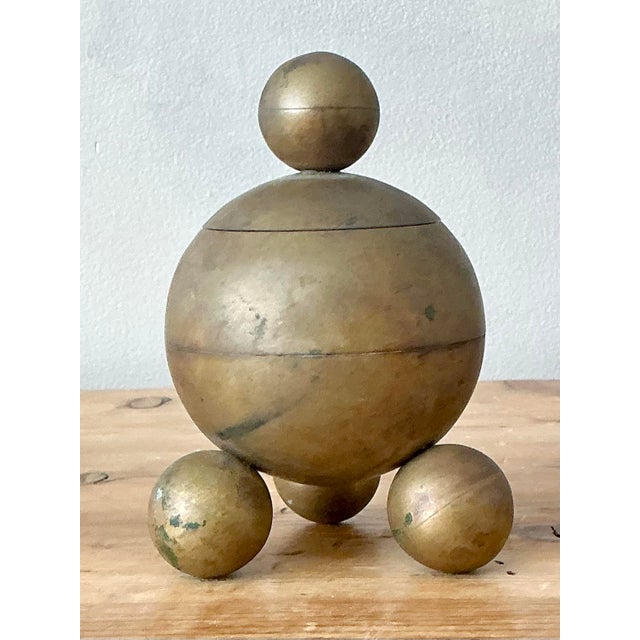 Vintage Gusums Brass Inkwell For Sale - Image 10 of 12