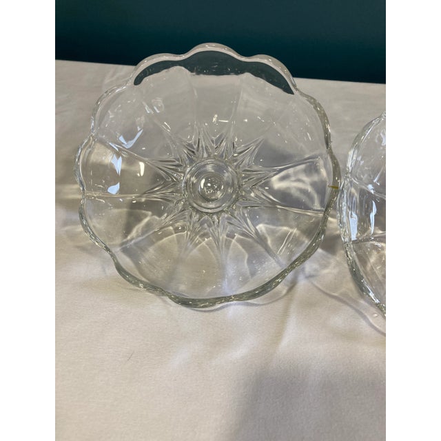 Glass 1960s Vintage Cut Glass Candle Guards, Set of 2 For Sale - Image 7 of 7