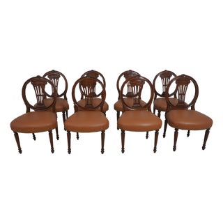 Set of 8 French Louis XVI Style Dining Room Chairs For Sale