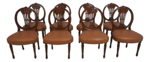 Set of 8 French Louis XVI Style Dining Room Chairs
