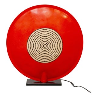 Red Table Lamp in Fiberglass For Sale