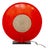 Red Table Lamp in Fiberglass For Sale