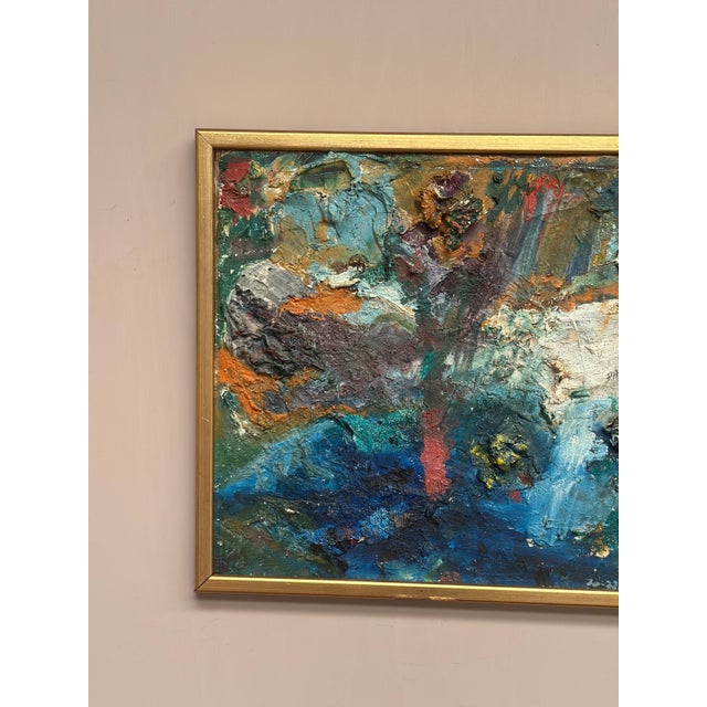 Ulf Eriksson, Abstract Composition, 1970s, Oil on Panel, Framed For Sale - Image 7 of 11