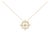 14K Yellow Gold Plated Sterling Silver 1.0 Cttw Diamond Compass Pendant Necklace For Sale