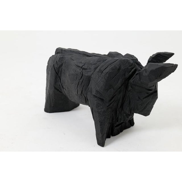 Taurus Sculpture in Burnt Oak by Logniture For Sale - Image 12 of 17