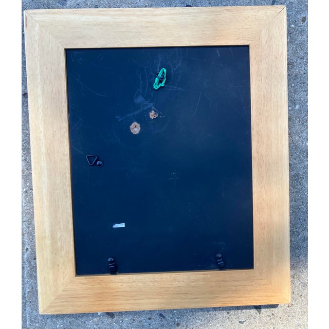 Original collage approximately 6 x 8.5 done with vintage papers laid down on black paper Overall size with frame is...
