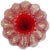 Mid-Century Modern Vintage Murano Seguso Vetri d'Arte Pulegoso Red Gold Flecks Italian Art Glass Ribbed Flower Bud Vase For Sale - Image 3 of 6