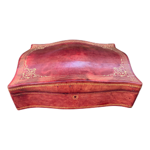 1960s Large Italian Decorative Embossed Leather Box