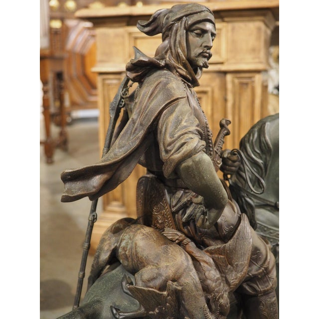 The Horseman Returning From the Hunt, Alfred Barye, Émile Guillemin, Circa 1870 For Sale - Image 13 of 18