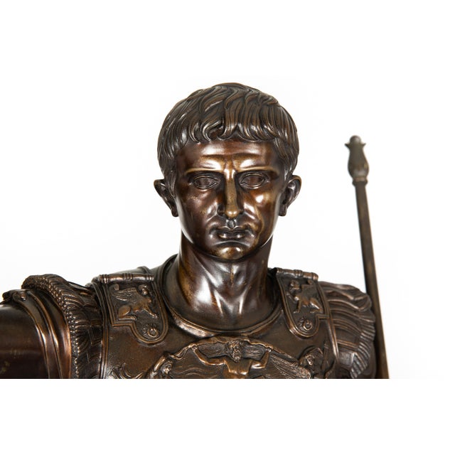 19th Century Italian Grand Tour Bronze Sculpture “Augustus Prima Porta” by Boschetti Ca. 1870 For Sale - Image 5 of 17
