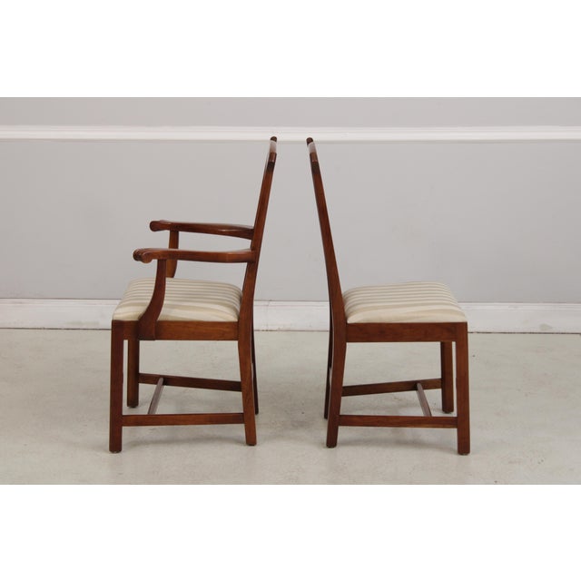 Chippendale Stickley Set of 6 Cherry Chippendale Style Dining Chairs For Sale - Image 3 of 15