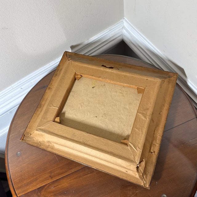 Dark Pink Vintage Floral Oil Painting Framed and Signed For Sale - Image 8 of 8