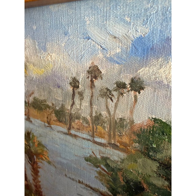 Late 20th Century Framed, Signed Oil on Board Painting of Florida Landscape For Sale - Image 5 of 11