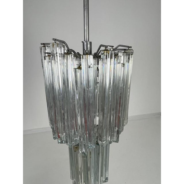 Venini Murano Glass Waterfall Chandelier in the style of Venini, 1960s For Sale - Image 4 of 10