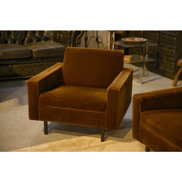 Brown Velvet Sofa and Chairs, 1960s, Set of 3 For Sale - Image 13 of 17