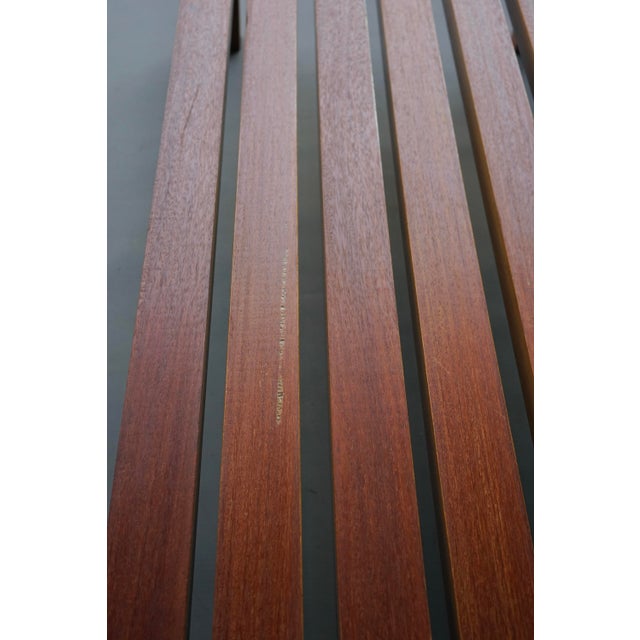 Mid-Century Slatted Teak Low Bench, 1960s For Sale - Image 10 of 18