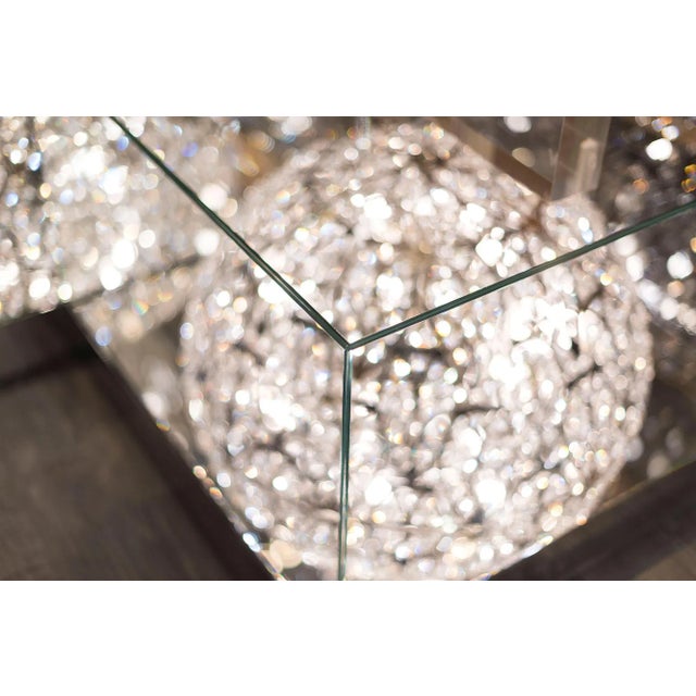 Not Yet Made - Made To Order Glass Roma Coffee Table with Arabesque Steel & Crystal Lamps from VGnewtrend For Sale - Image 5 of 7