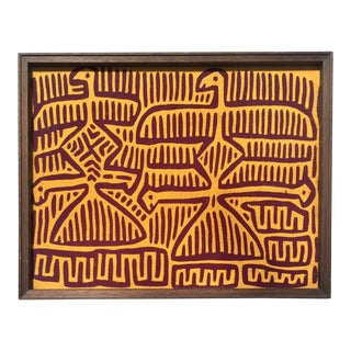 Mola Bird Panel Textile Art For Sale