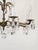 Offered for your consideration is an original Antique 8 Arm 8 Light Dark Patina Opulent Brass Cut Lead Glass Crystal...