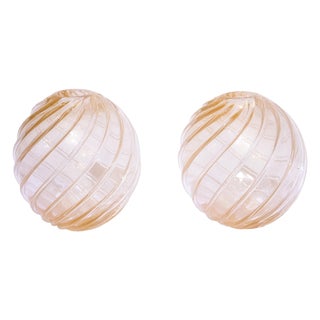 Murano Glass Balls, 1950s, Set of 2 For Sale