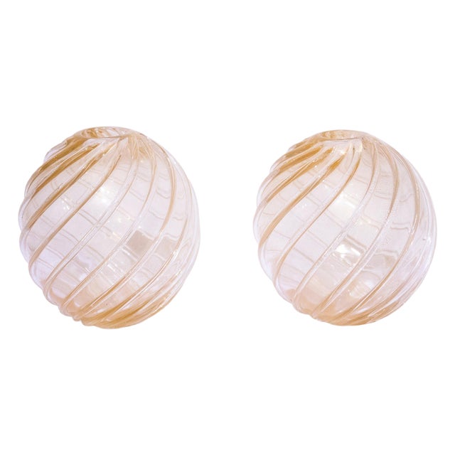 Murano Glass Balls, 1950s, Set of 2 For Sale