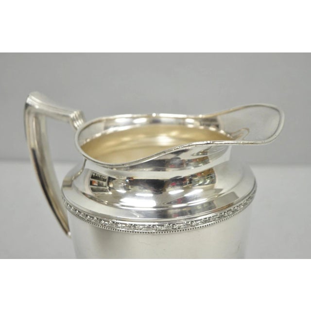 Victorian Vintage Wma Rogers Victorian Silver Plated Bulbous Footed Water Pitcher For Sale - Image 3 of 13