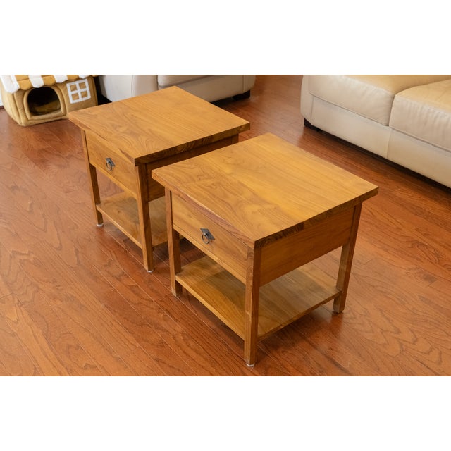 This is a BEAUTIFUL, custom-designed teak living room set. Commissioned in 2007, this piece is solid, kiln-dried,...