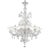 White Venetian “Ca’ Rezzonico” Murano Glass Chandelier With Clear Glass Drops For Sale