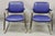 Vintage Lawsonia Stylex Mid Century Modern Blue Chrome Lounge Chairs - a Pair. Item features sleek tubular chrome frames,...