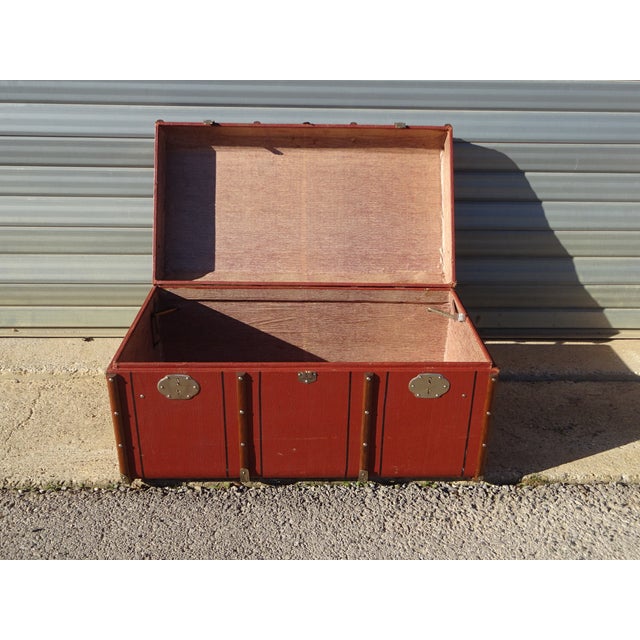 Vintage Beech Cabin Trunk, 1930s For Sale - Image 12 of 18