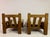 Brown Brutalist Oak Chairs with Slatted Backs, 1960s, Set of 2 For Sale - Image 8 of 18