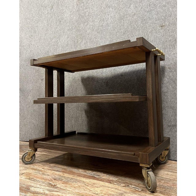 Vintage Macassar Serving Trolley, 1970s For Sale - Image 4 of 8