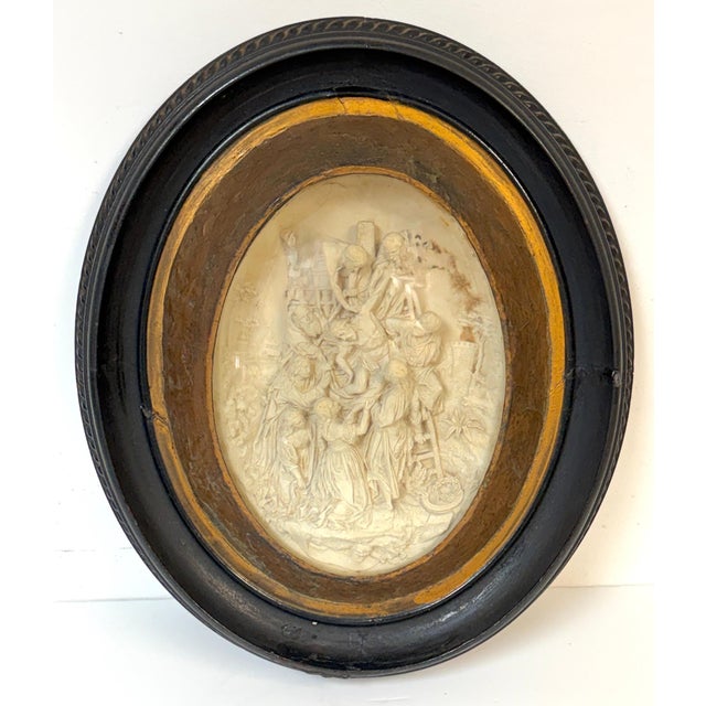 19th Century Carved Meerschaum Devotional Relief of The Descent from the Cross Central Europe (German or Austrian), circa...