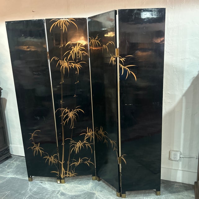 1950s Stunning Gold Asian Room Divider Screen For Sale - Image 12 of 12