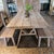 2020s French Rustic Whitewash Trestle Dining Set, Indoor and Outdoor For Sale - Image 5 of 5
