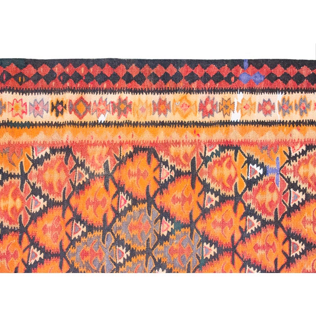 Early 20th Century Persian Qazvin Kilim Rug For Sale In Chicago - Image 6 of 15