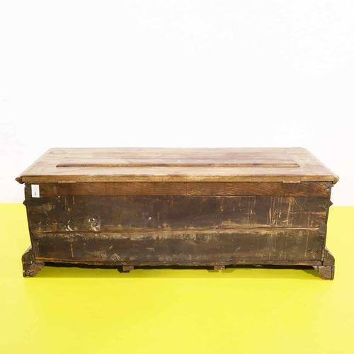Wooden Chest with Shaped Base and Molded Lid For Sale - Image 11 of 12