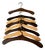 Vintage Danish Hardwood Coat Hangers, 1960s, Set of 8 For Sale