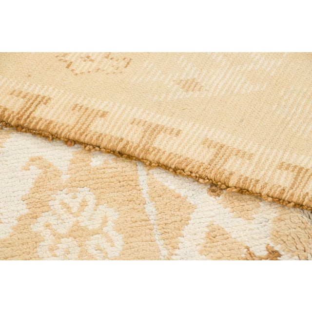 Textile Vintage Moroccan Berber Rug With Beige Diamond Lattice by Rug & Kilim, 1950-1959 For Sale - Image 7 of 9