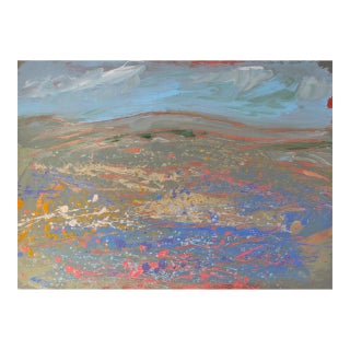 1980s “Blue Range” Abstract Acrylic Landscape Painting by Harry Hilson For Sale