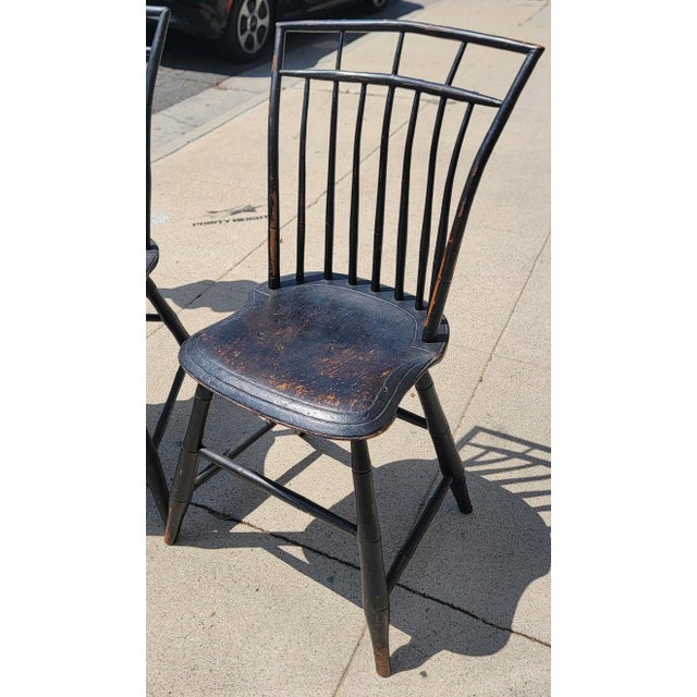 American Early 19th Century Collection of 3 Birdcage Windsor Chairs-3 For Sale - Image 3 of 7
