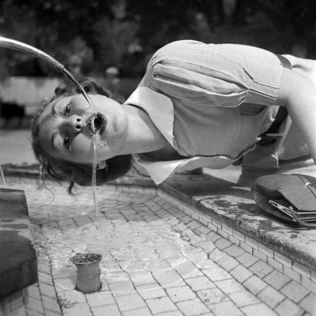 1930s Woman Drinking From Well at Bad Cannstatt, Stuttgart Germany, 1935 For Sale - Image 5 of 5