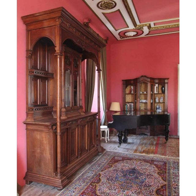 Antique 19th Century Monumental Walnut Buffet For Sale - Image 6 of 6