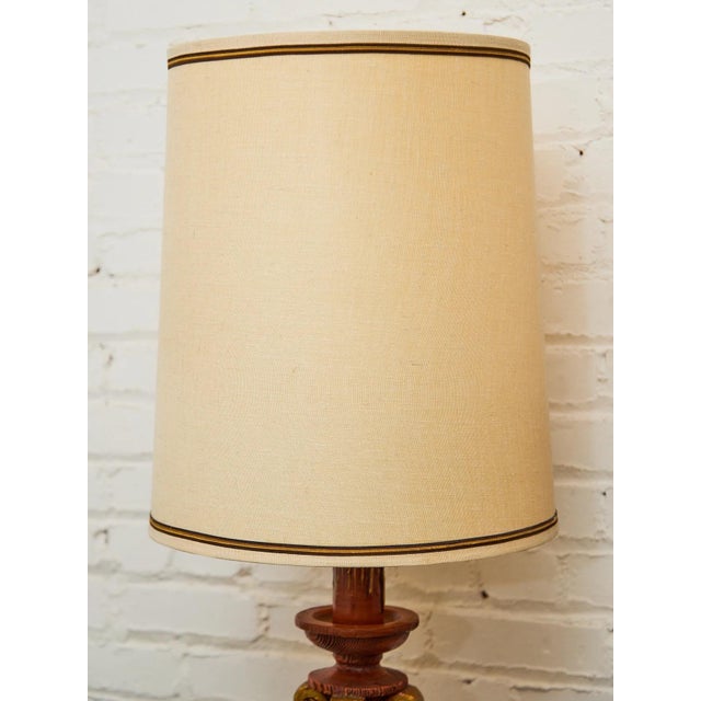 Mid 20th Century Mid 20th Century Regency Wood Lamp For Sale - Image 5 of 10