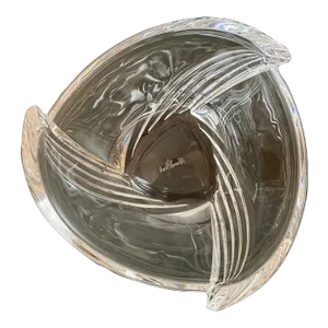 German Art Deco Crystal Glass Bowl Catchall or Ice Bucket by Rosenthal, C Mid 20th Century