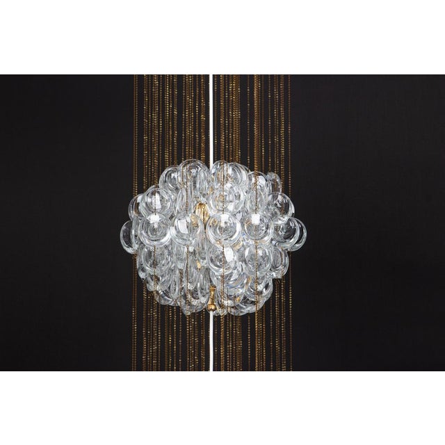 Delicate Gilt Brass Crystal Chandelier by Palwa, 1970s For Sale - Image 12 of 14
