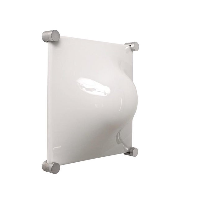 Martinelli Luce Bolla Lamps in White Acrylic Glass by Elio Martinelli for Martinelli Luce, Italy, 1960s, Set of 2 For Sale - Image 4 of 14