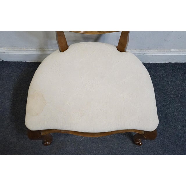 French Provincial White of Mebane Country French Provincial Caned Round Back Dining Side Chair For Sale - Image 3 of 7
