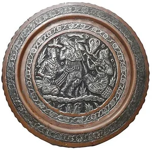 1900s Middle Eastern Silver Wall Tray